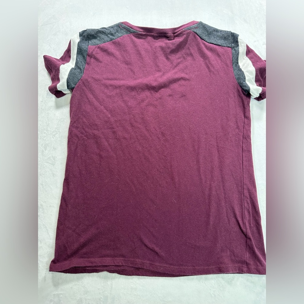 Y2K PINK Victoria's Secret Magenta Varsity Tee Size XS - Picture 3 of 5